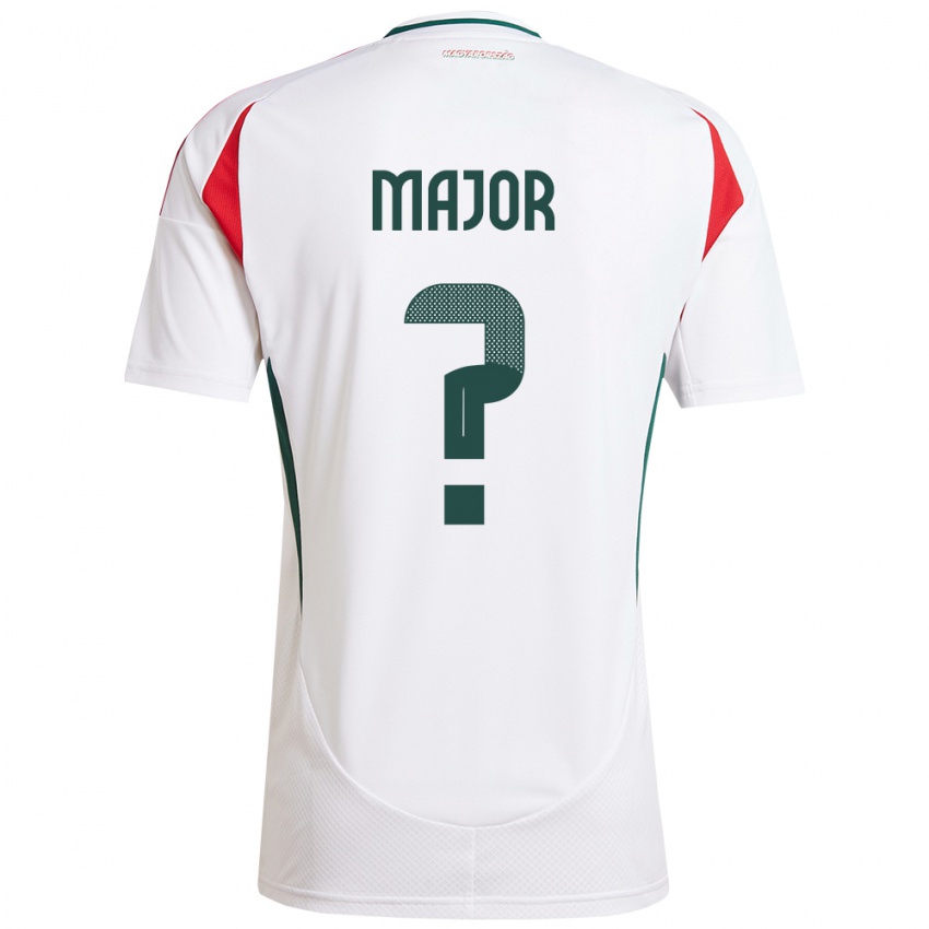 Mujer Camiseta Hungría Marcell Major #0 Blanco 2ª Equipación 24-26 La Camisa Argentina