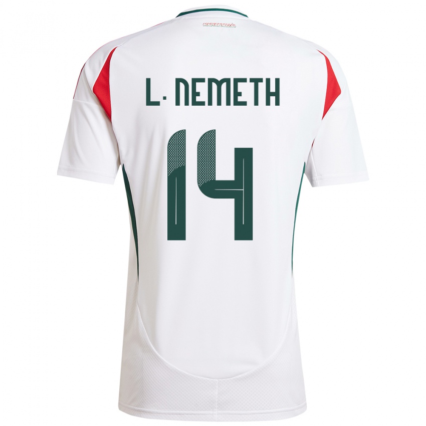 Mujer Camiseta Hungría Loretta Németh #14 Blanco 2ª Equipación 24-26 La Camisa Argentina