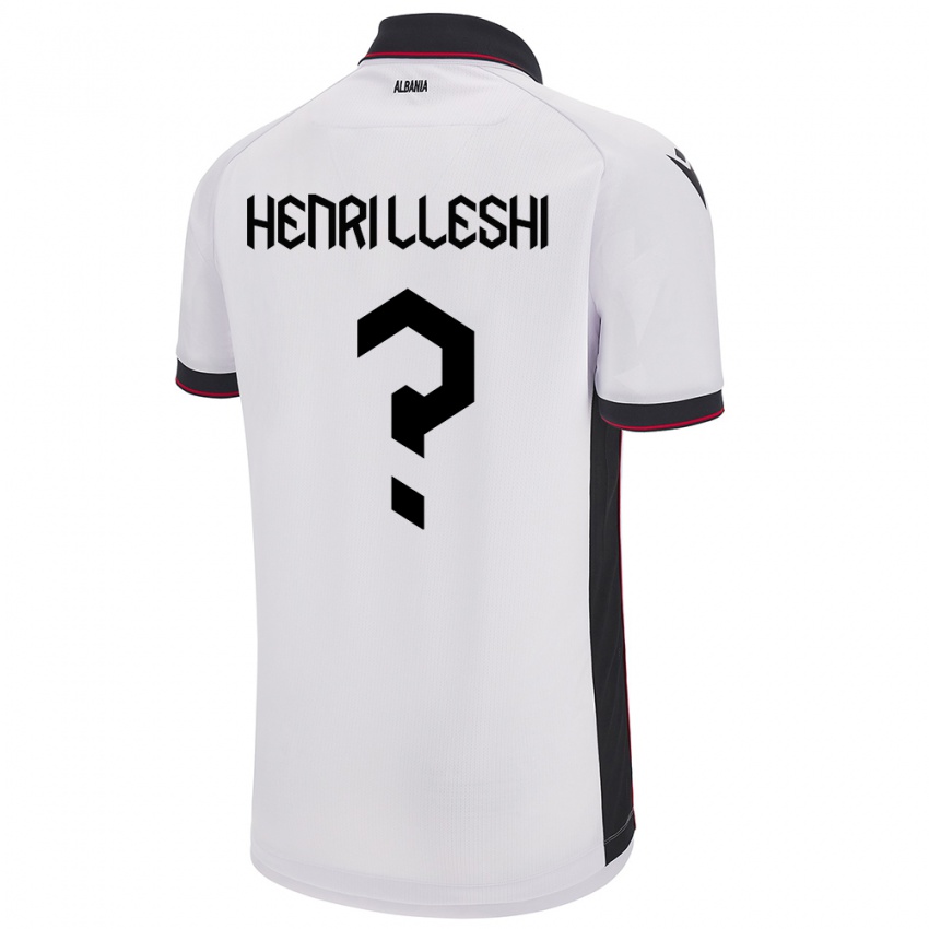 Mujer Camiseta Albania Henri Lleshi #0 Blanco 2ª Equipación 24-26 La Camisa Argentina