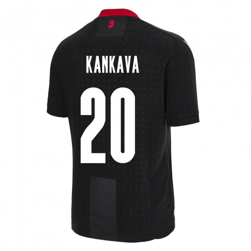 Mujer Camiseta Georgia Jaba Kankava #20 Negro 2ª Equipación 24-26 La Camisa Argentina