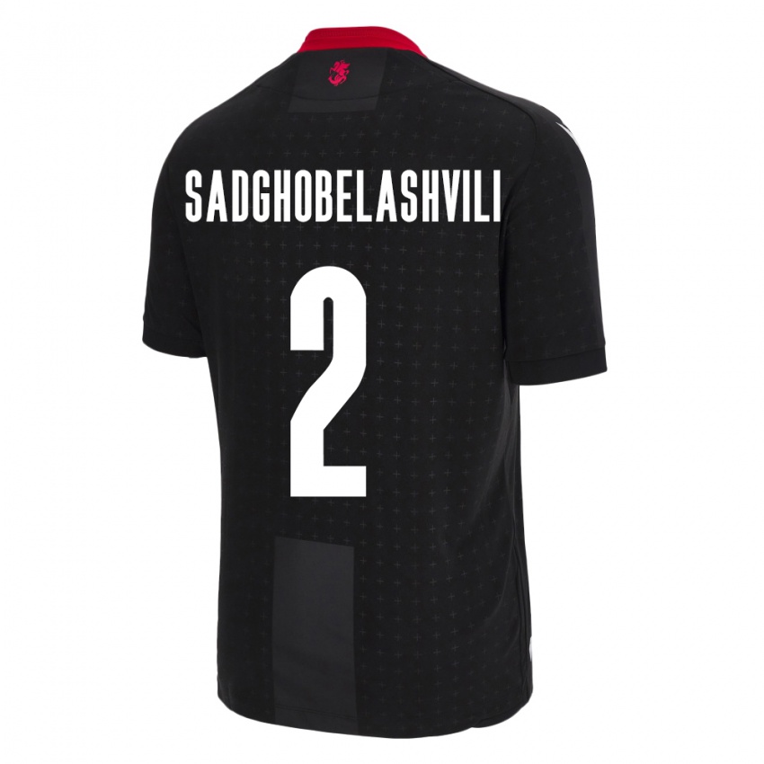 Mujer Camiseta Georgia Gela Sadghobelashvili #2 Negro 2ª Equipación 24-26 La Camisa Argentina