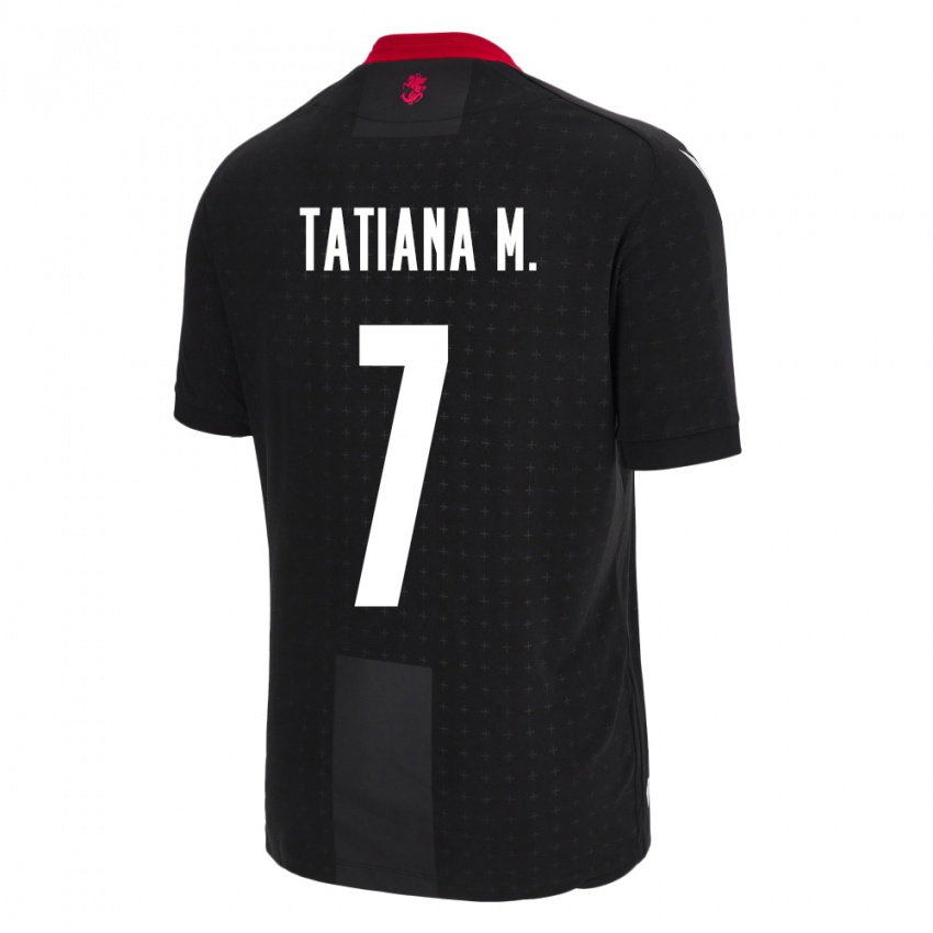 Mujer Camiseta Georgia Tatiana Matveeva #7 Negro 2ª Equipación 24-26 La Camisa Argentina