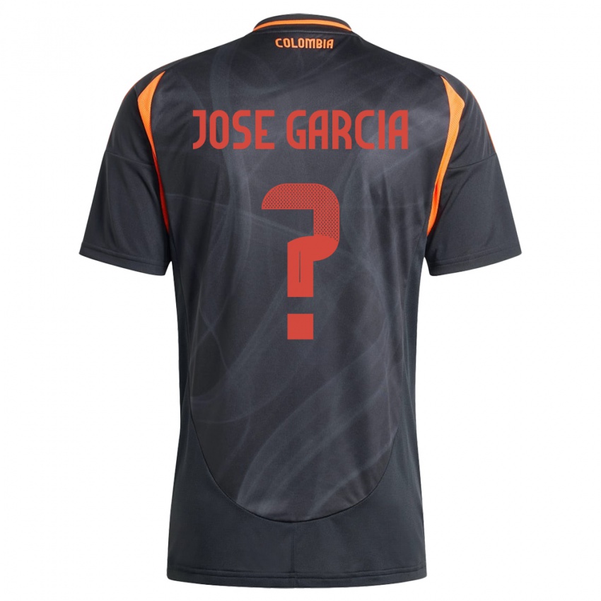 Mujer Camiseta Colombia José García #0 Negro 2ª Equipación 24-26 La Camisa Argentina