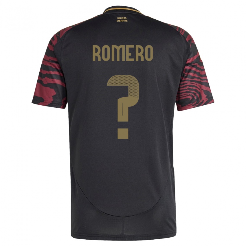 Mujer Camiseta Perú José Romero #0 Negro 2ª Equipación 24-26 La Camisa Argentina