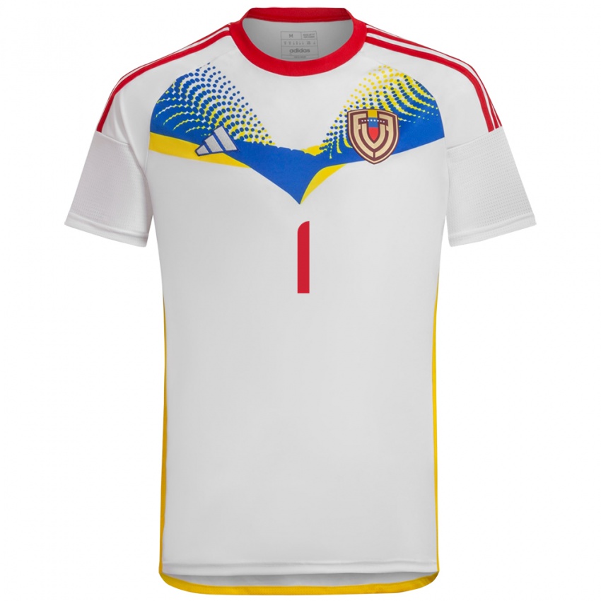Mujer Camiseta Venezuela Jorge Sánchez #1 Blanco 2ª Equipación 24-26 La Camisa Argentina