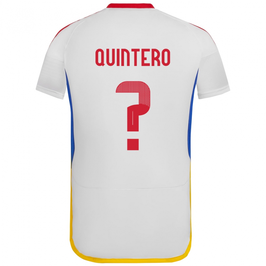 Mujer Camiseta Venezuela Teo Quintero #0 Blanco 2ª Equipación 24-26 La Camisa Argentina