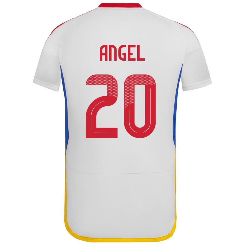 Mujer Camiseta Venezuela Wilker Ángel #20 Blanco 2ª Equipación 24-26 La Camisa Argentina