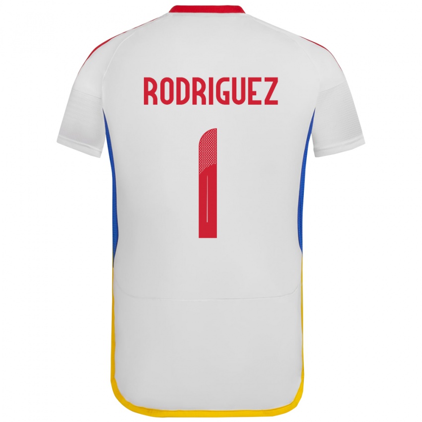 Mujer Camiseta Venezuela Samuel Rodriguez #1 Blanco 2ª Equipación 24-26 La Camisa Argentina