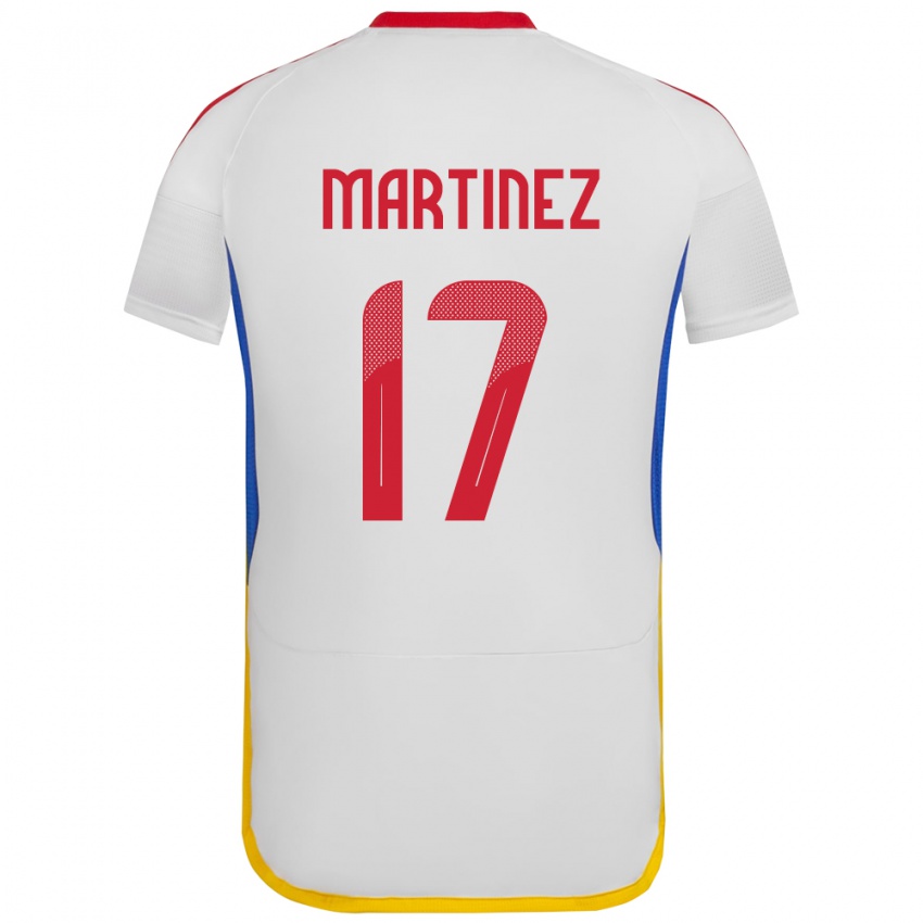 Mujer Camiseta Venezuela David Martínez #17 Blanco 2ª Equipación 24-26 La Camisa Argentina
