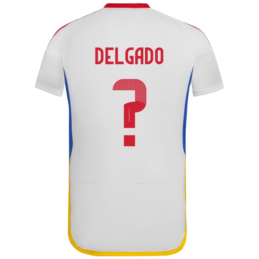 Mujer Camiseta Venezuela Álex Delgado #0 Blanco 2ª Equipación 24-26 La Camisa Argentina