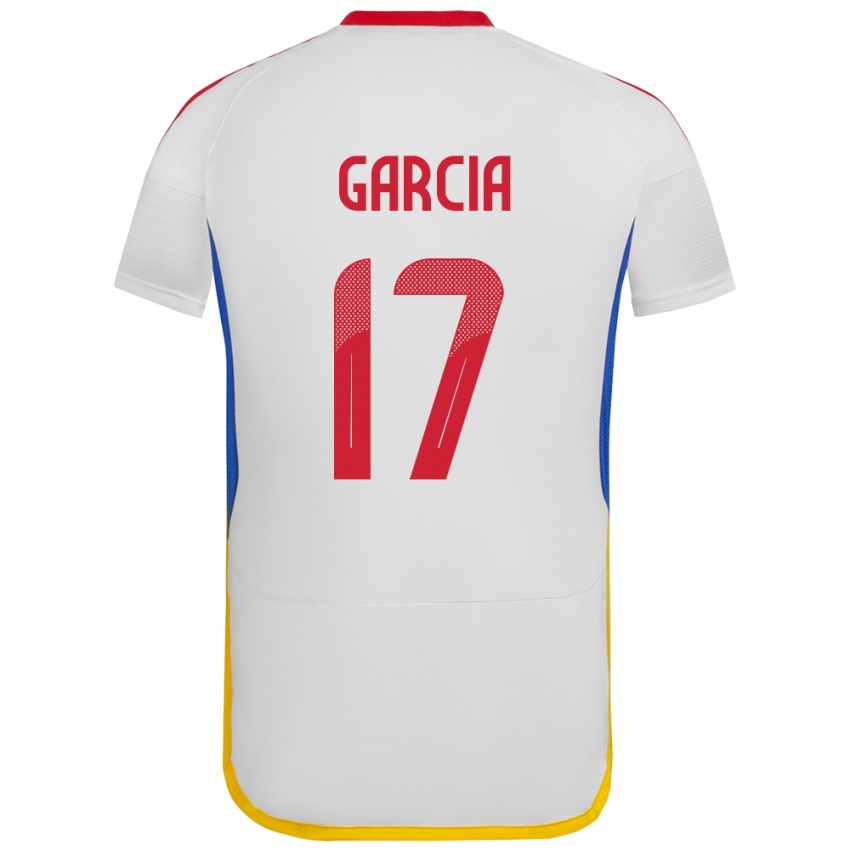 Mujer Camiseta Venezuela Gabriela García #17 Blanco 2ª Equipación 24-26 La Camisa Argentina