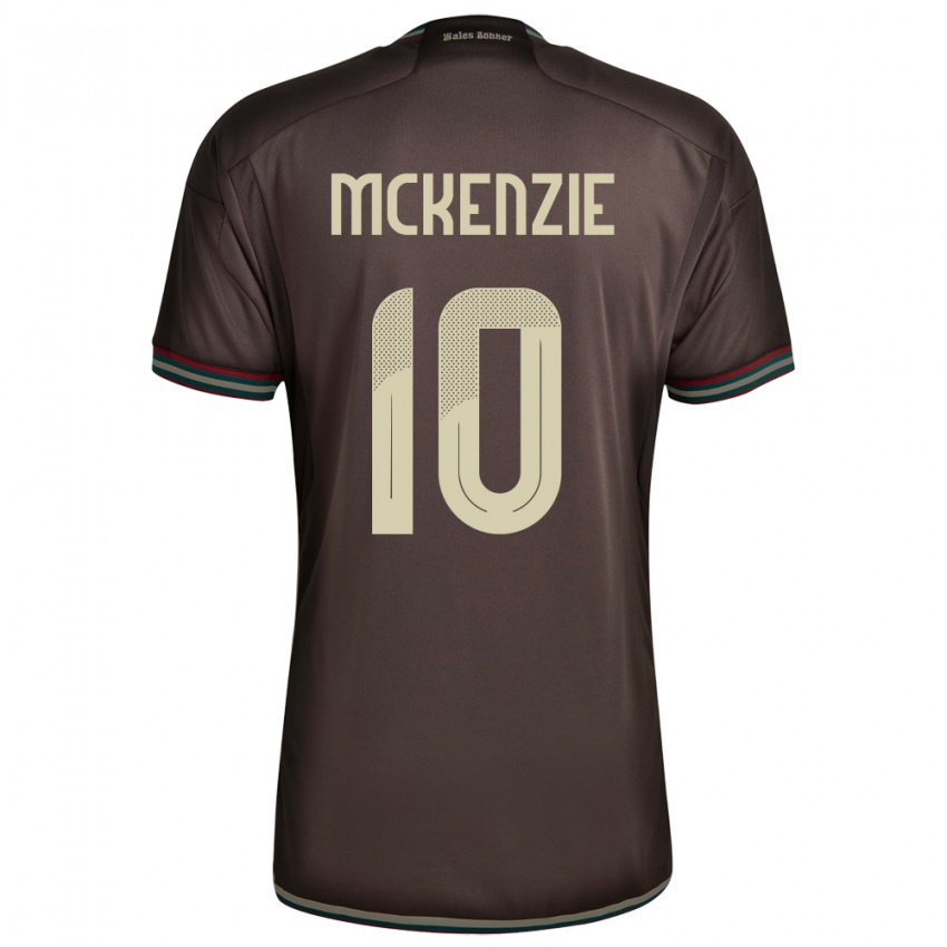 Mujer Camiseta Jamaica Denzel Mckenzie #10 Marrón Noche 2ª Equipación 24-26 La Camisa Argentina