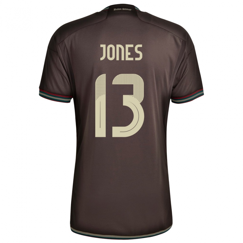 Mujer Camiseta Jamaica Javanae Jones #13 Marrón Noche 2ª Equipación 24-26 La Camisa Argentina