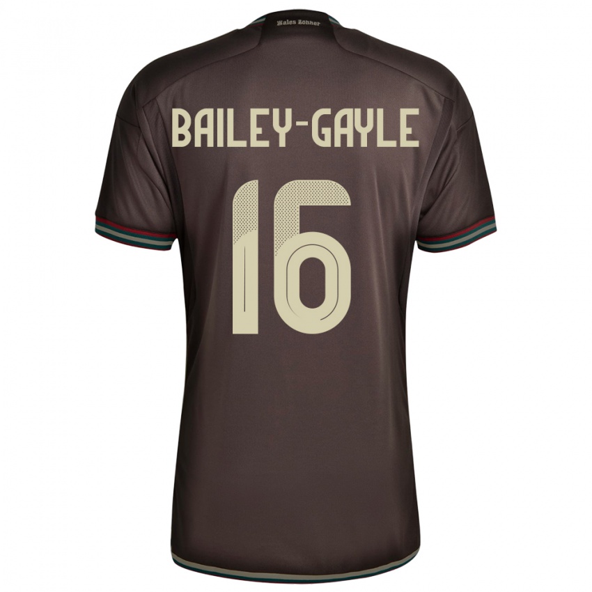 Mujer Camiseta Jamaica Paige Bailey-Gayle #16 Marrón Noche 2ª Equipación 24-26 La Camisa Argentina