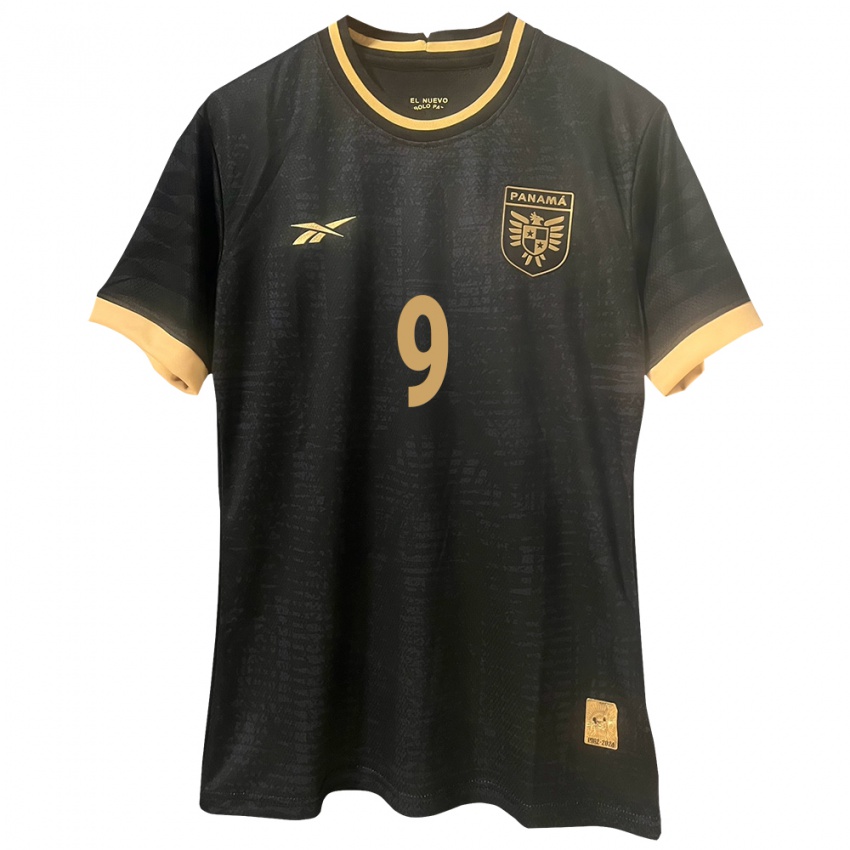 Mujer Camiseta Panamá Frederick Krug #9 Negro 2ª Equipación 24-26 La Camisa Argentina