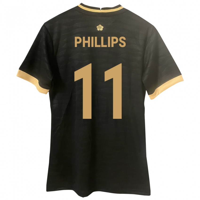 Mujer Camiseta Panamá Ricardo Phillips #11 Negro 2ª Equipación 24-26 La Camisa Argentina