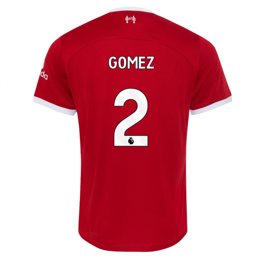 Niño Camiseta Joe Gomez #2 Rojo 1ª Equipación 2023/24 La Camisa Argentina