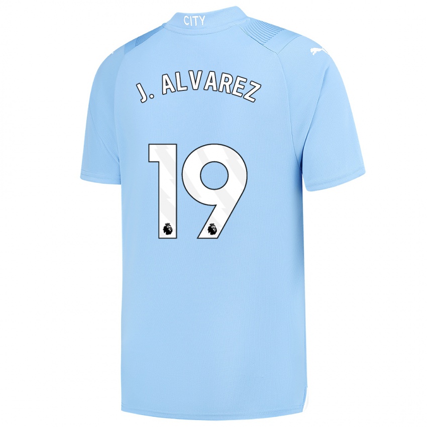 Niño Camiseta Julian Alvarez #19 Azul Claro 1ª Equipación 2023/24 La Camisa Argentina