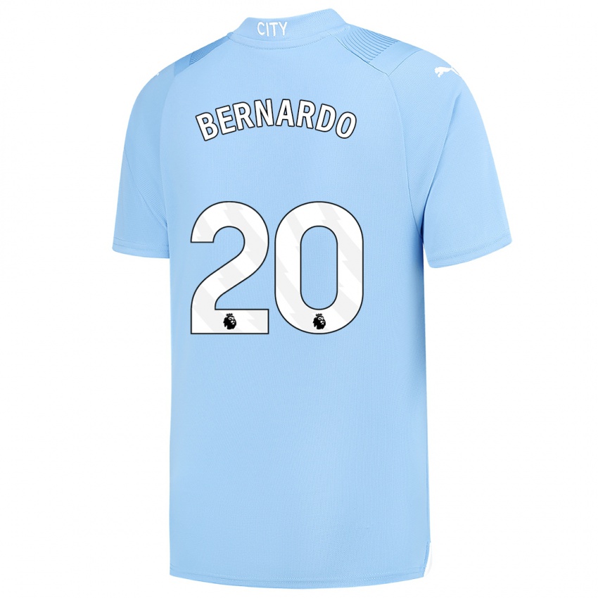 Niño Camiseta Bernardo Silva #20 Azul Claro 1ª Equipación 2023/24 La Camisa Argentina