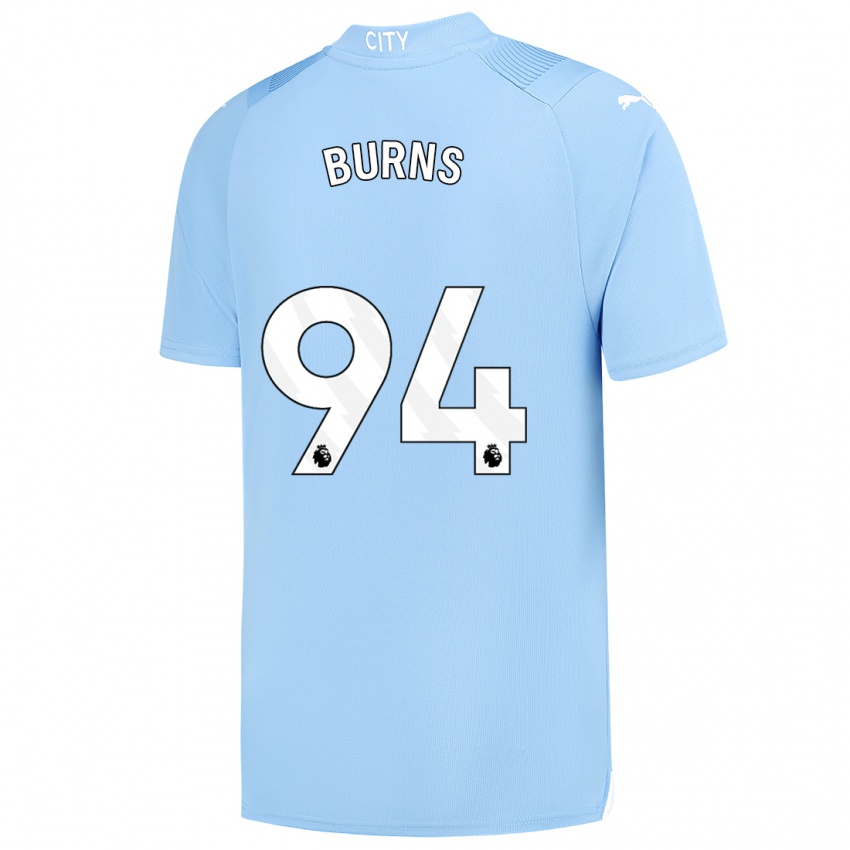 Niño Camiseta Finley Burns #94 Azul Claro 1ª Equipación 2023/24 La Camisa Argentina