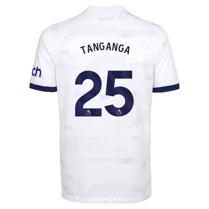 Niño Camiseta Japhet Tanganga #25 Blanco 1ª Equipación 2023/24 La Camisa Argentina