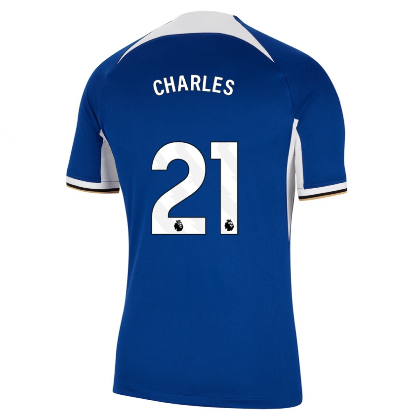 Niño Camiseta Niamh Charles #21 Azul 1ª Equipación 2023/24 La Camisa Argentina