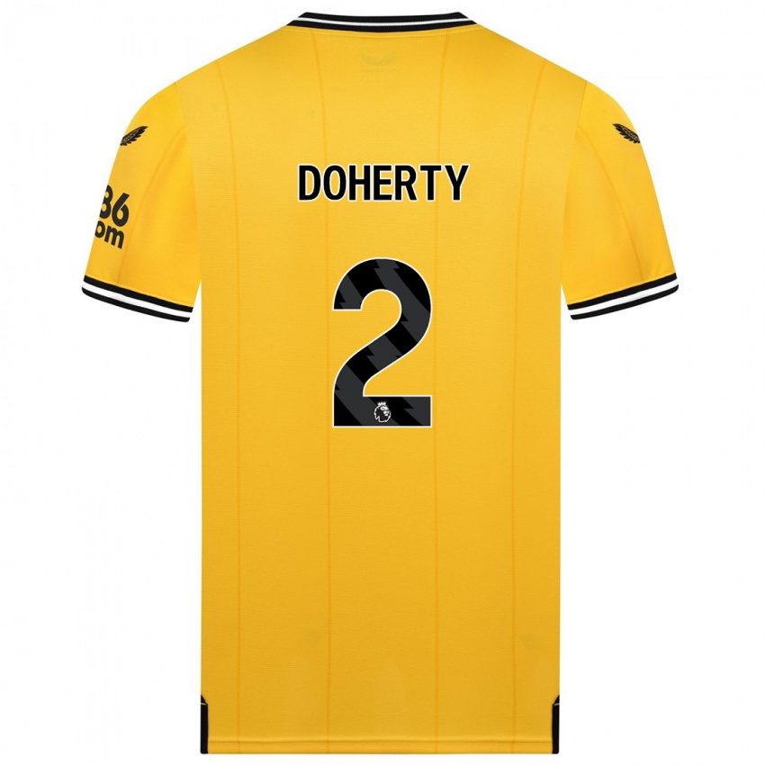 Niño Camiseta Matt Doherty #2 Amarillo 1ª Equipación 2023/24 La Camisa Argentina