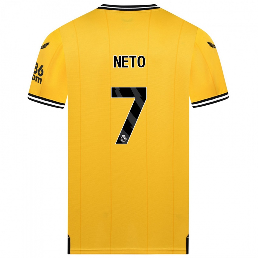 Niño Camiseta Pedro Neto #7 Amarillo 1ª Equipación 2023/24 La Camisa Argentina
