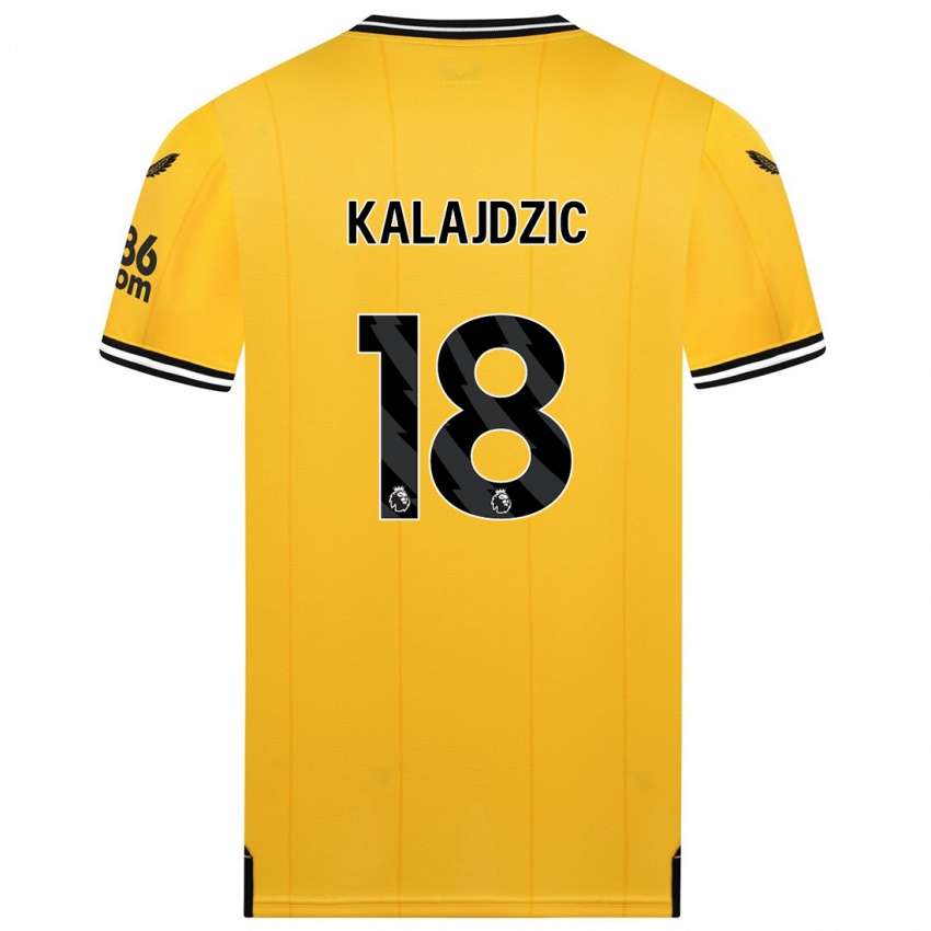 Niño Camiseta Sasa Kalajdzic #18 Amarillo 1ª Equipación 2023/24 La Camisa Argentina