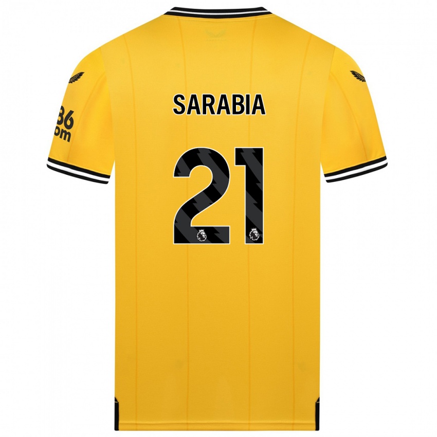 Niño Camiseta Pablo Sarabia #21 Amarillo 1ª Equipación 2023/24 La Camisa Argentina