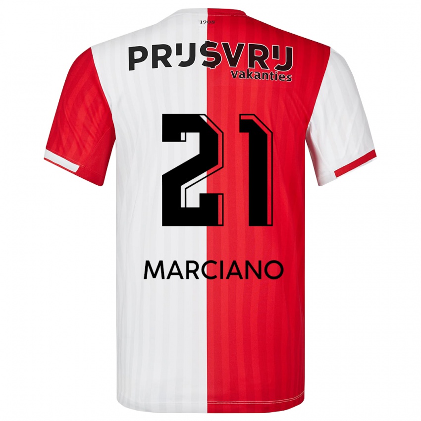 Niño Camiseta Ofir Marciano #21 Rojo Blanco 1ª Equipación 2023/24 La Camisa Argentina