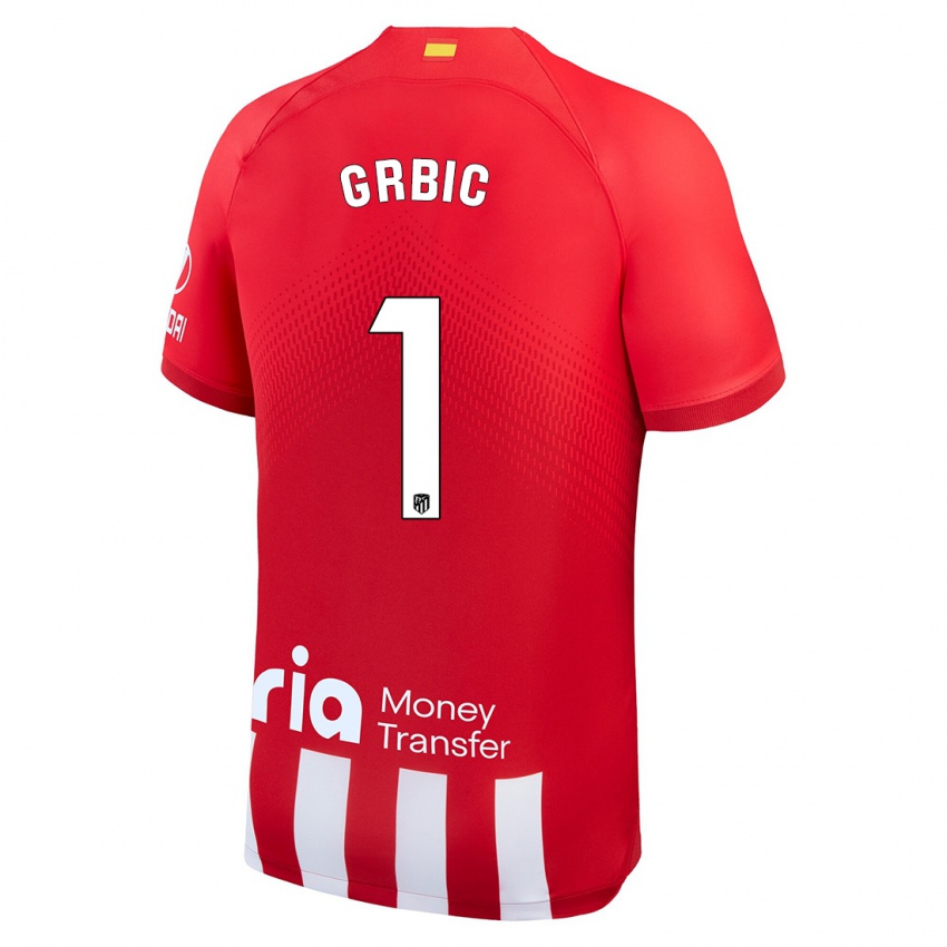 Niño Camiseta Ivo Grbic #1 Rojo Blanco 1ª Equipación 2023/24 La Camisa Argentina