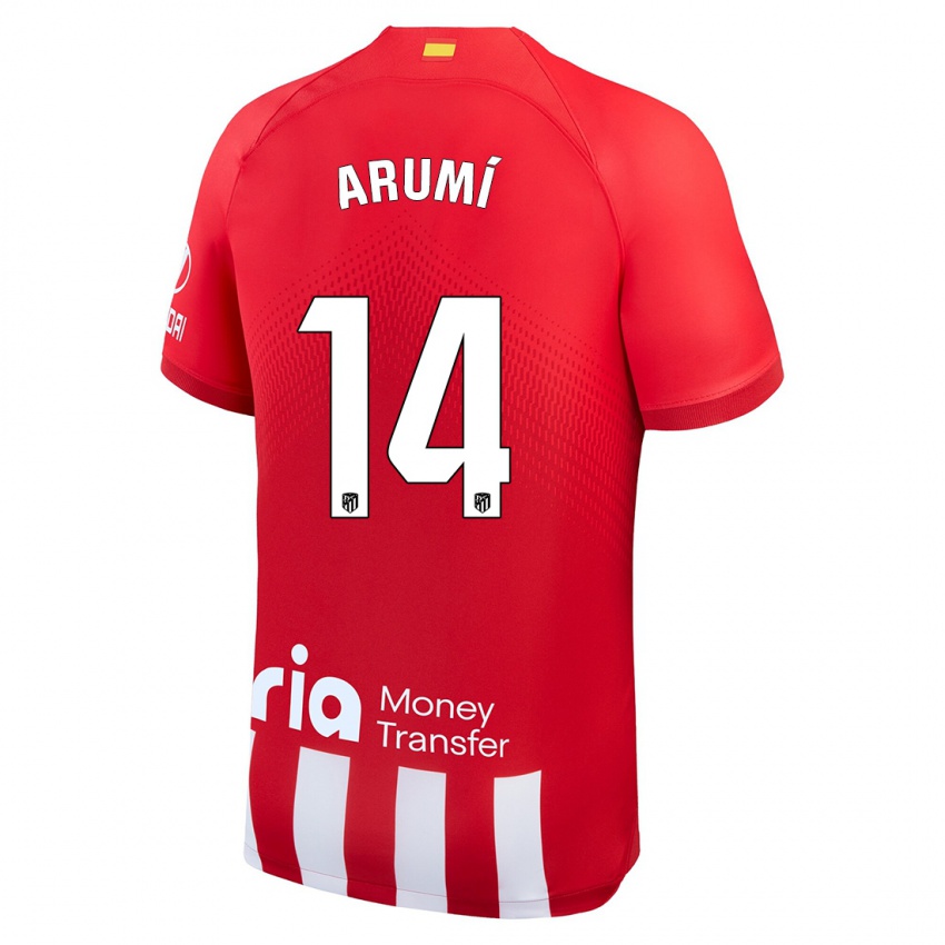 Niño Camiseta Joel Arumí #14 Rojo Blanco 1ª Equipación 2023/24 La Camisa Argentina