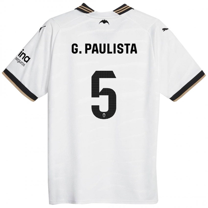 Niño Camiseta Gabriel Paulista #5 Blanco 1ª Equipación 2023/24 La Camisa Argentina