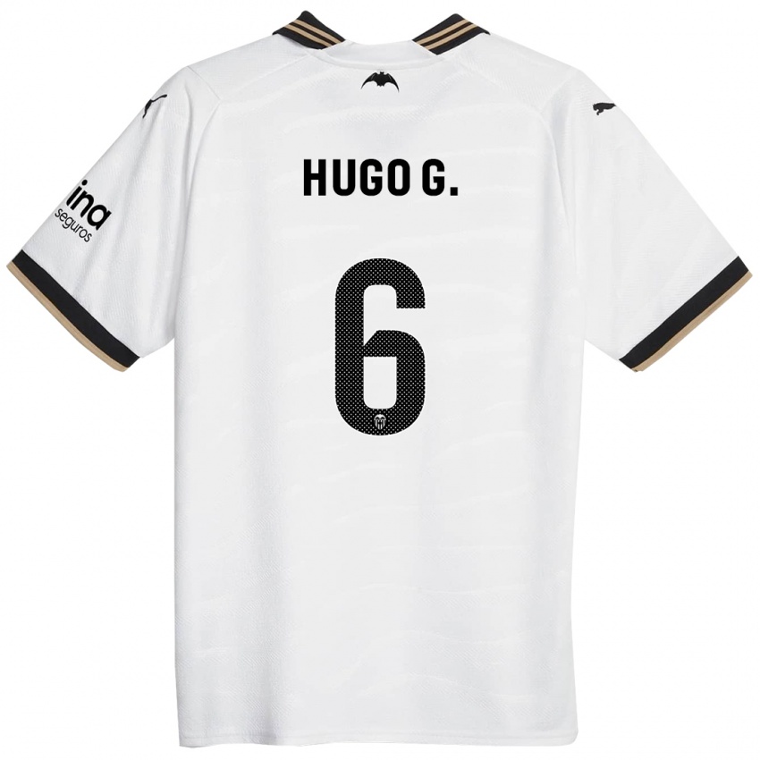 Niño Camiseta Hugo Guillamon #6 Blanco 1ª Equipación 2023/24 La Camisa Argentina