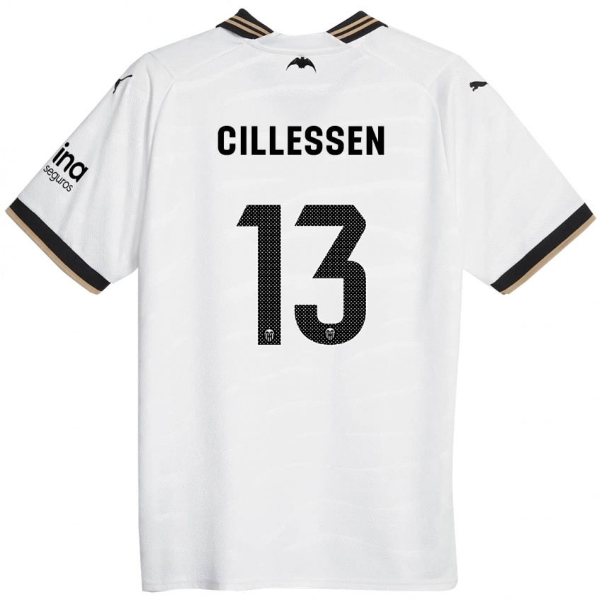 Niño Camiseta Jasper Cillessen #13 Blanco 1ª Equipación 2023/24 La Camisa Argentina