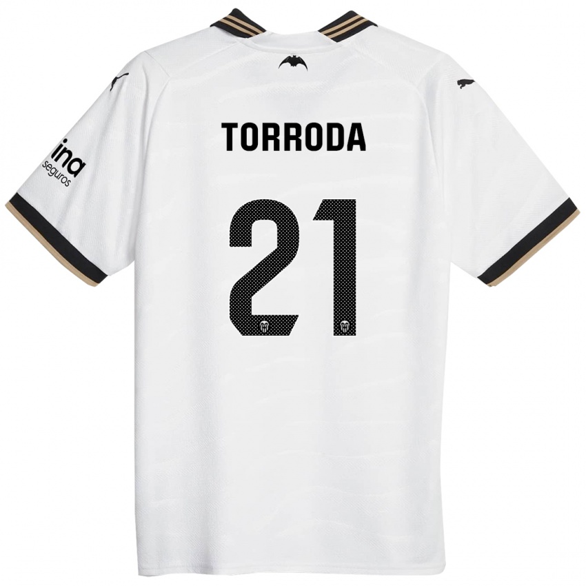Niño Camiseta Anna Torroda #21 Blanco 1ª Equipación 2023/24 La Camisa Argentina