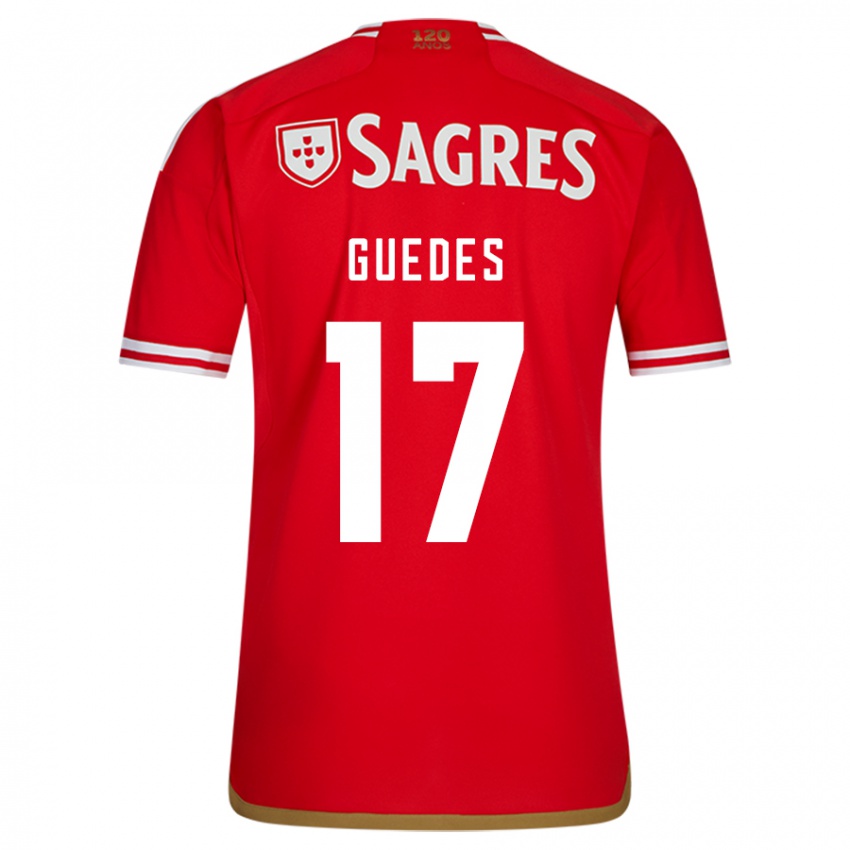 Niño Camiseta Goncalo Guedes #17 Rojo 1ª Equipación 2023/24 La Camisa Argentina