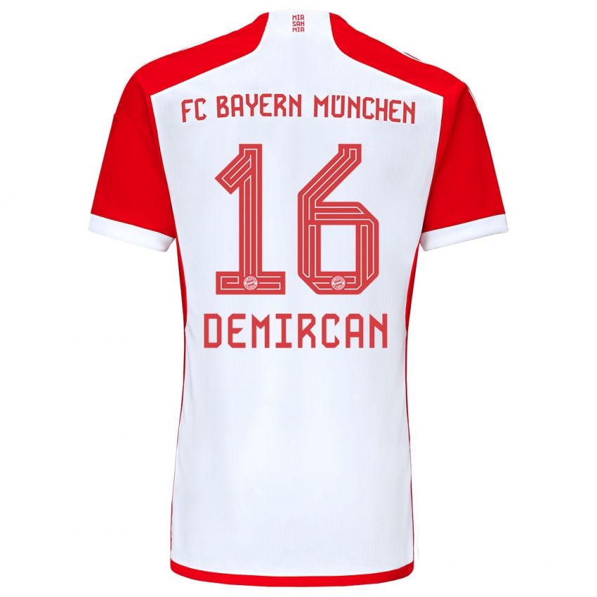 Niño Camiseta Emirhan Demircan #16 Rojo Blanco 1ª Equipación 2023/24 La Camisa Argentina