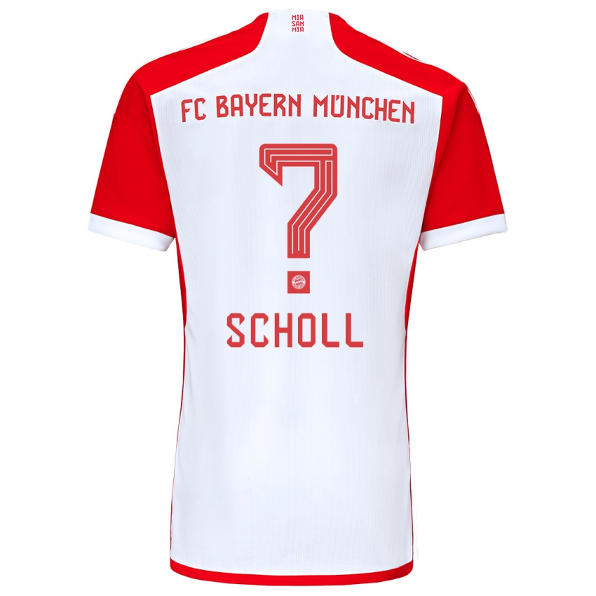 Niño Camiseta Paul Scholl #0 Rojo Blanco 1ª Equipación 2023/24 La Camisa Argentina