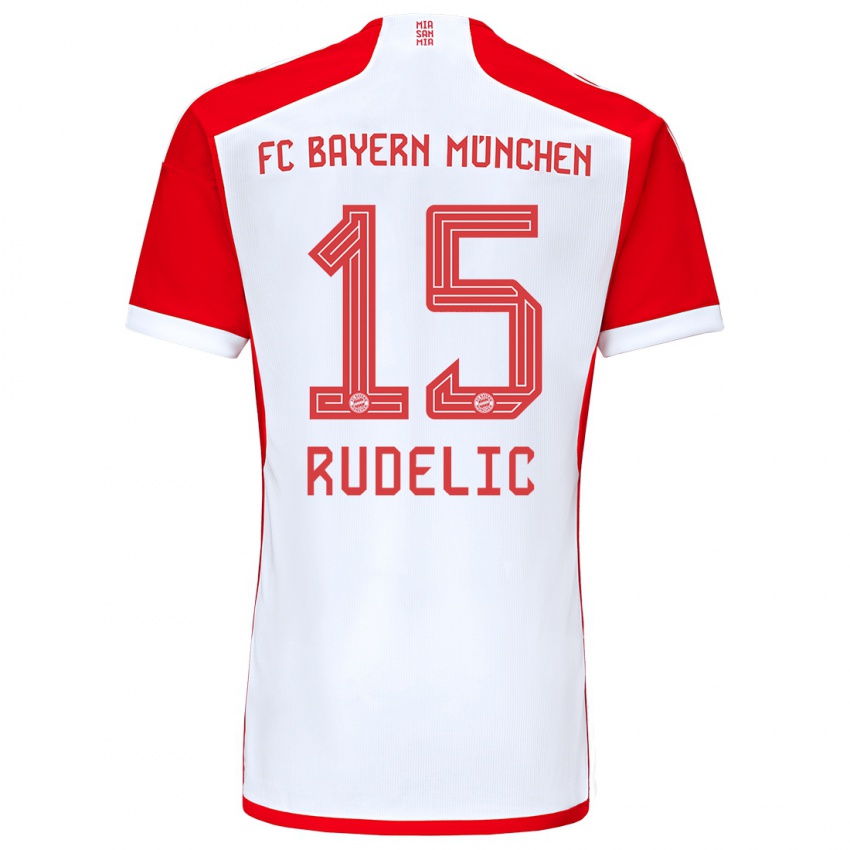 Niño Camiseta Ivana Rudelic #15 Rojo Blanco 1ª Equipación 2023/24 La Camisa Argentina
