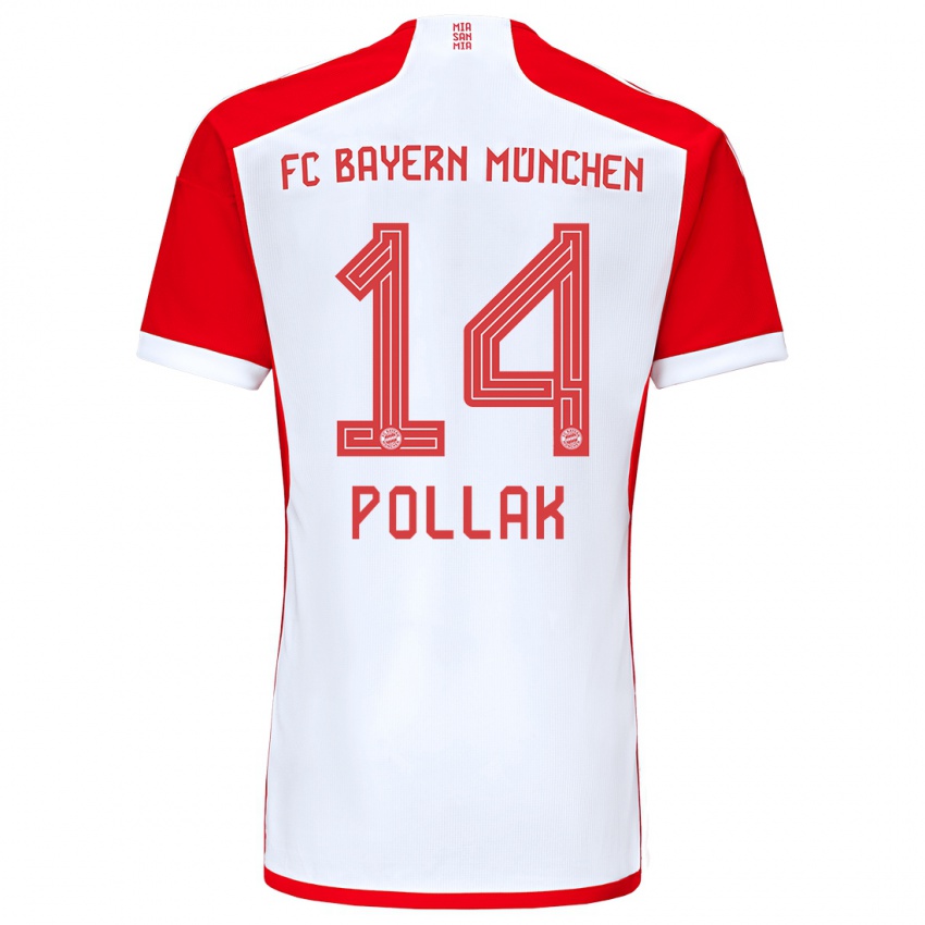 Niño Camiseta Florian Pollak #14 Rojo Blanco 1ª Equipación 2023/24 La Camisa Argentina