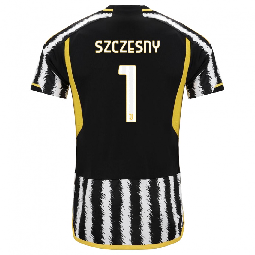 Niño Camiseta Wojciech Szczesny #1 Blanco Negro 1ª Equipación 2023/24 La Camisa Argentina