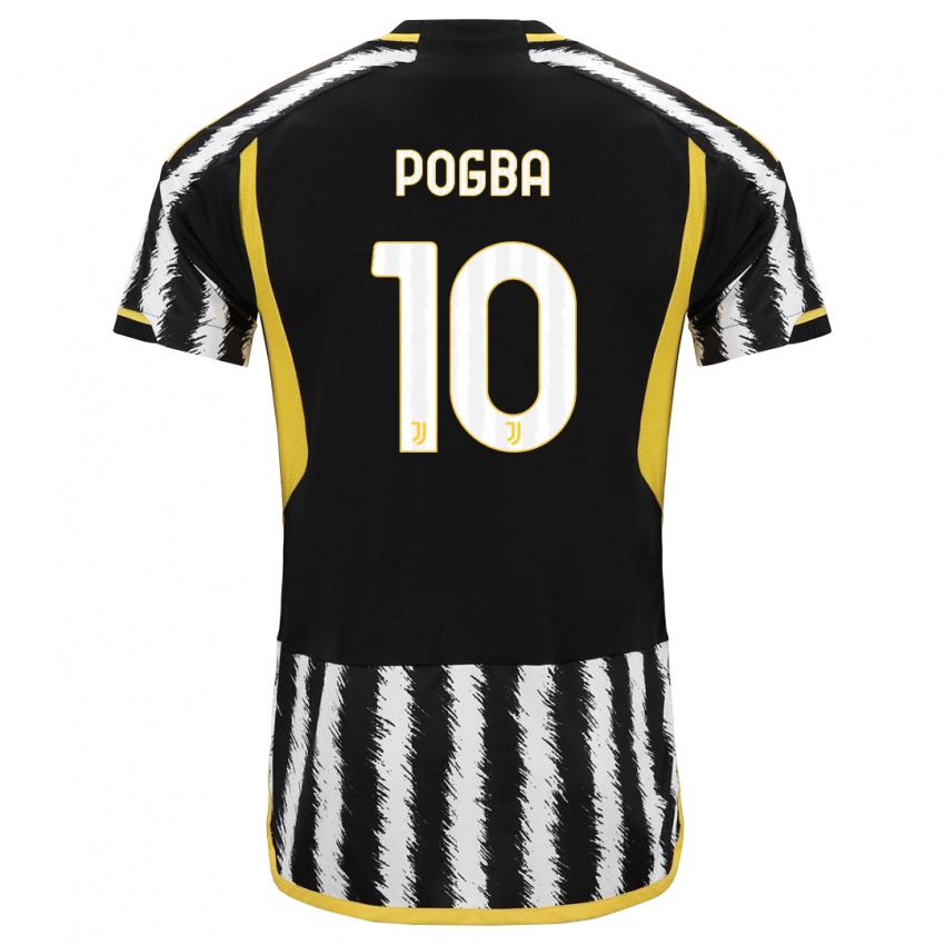 Niño Camiseta Paul Pogba #10 Blanco Negro 1ª Equipación 2023/24 La Camisa Argentina