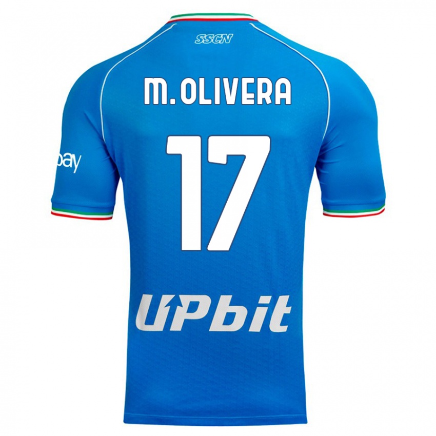 Niño Camiseta Mathias Olivera #17 Cielo Azul 1ª Equipación 2023/24 La Camisa Argentina