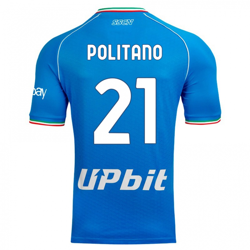Niño Camiseta Matteo Politano #21 Cielo Azul 1ª Equipación 2023/24 La Camisa Argentina