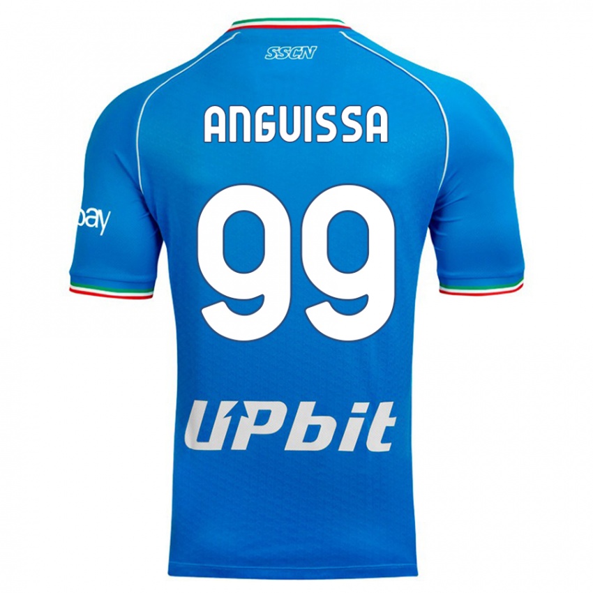 Niño Camiseta Andre Zambo Anguissa #99 Cielo Azul 1ª Equipación 2023/24 La Camisa Argentina