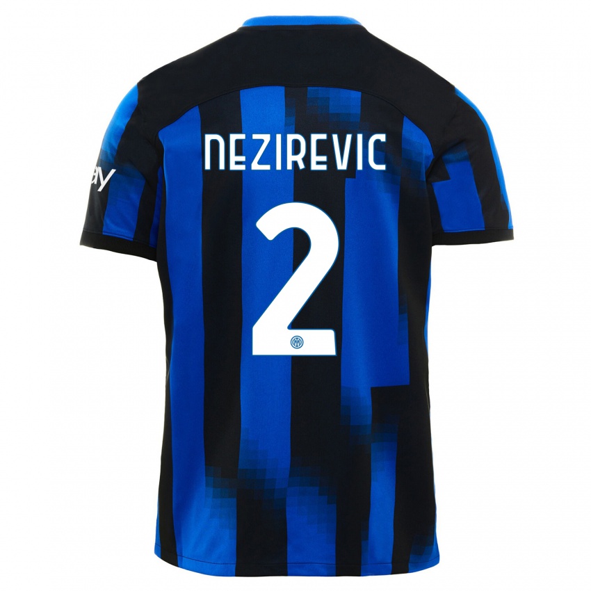 Niño Camiseta Alem Nezirevic #2 Azul Negro 1ª Equipación 2023/24 La Camisa Argentina