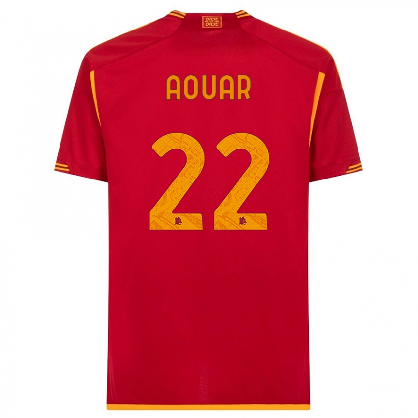 Niño Camiseta Houssem Aouar #22 Rojo 1ª Equipación 2023/24 La Camisa Argentina