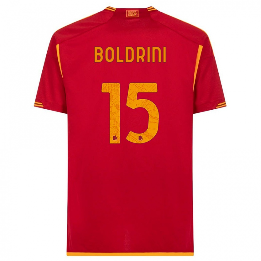 Niño Camiseta Mattia Boldrini #15 Rojo 1ª Equipación 2023/24 La Camisa Argentina